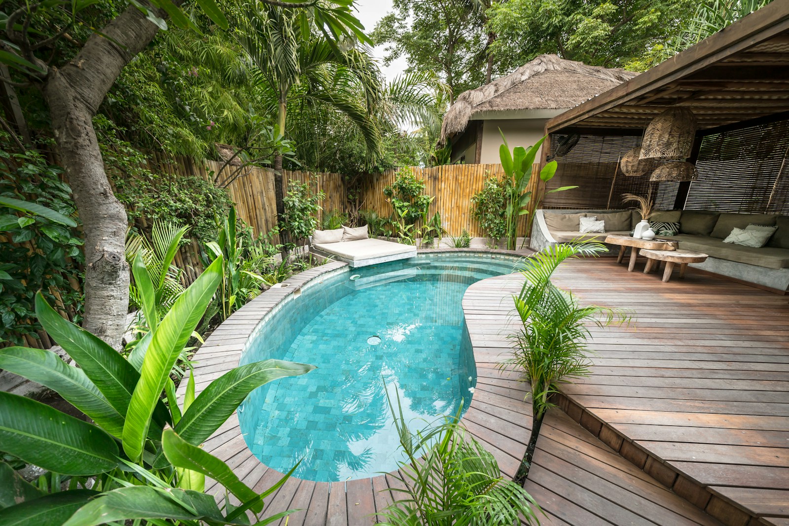 Tropical villa and private pool, used as inspiration for a boutique resort concept